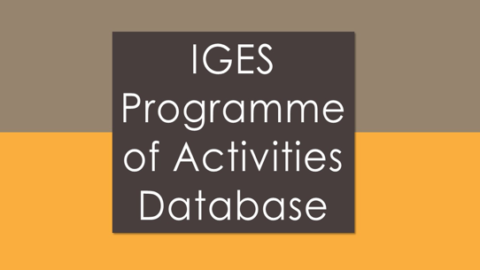 IGES Programme of Activities Database