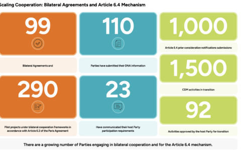 Displays key messages on "Scaling Cooperation: Bilateral Agreements and Article 6.4 Mechanism"