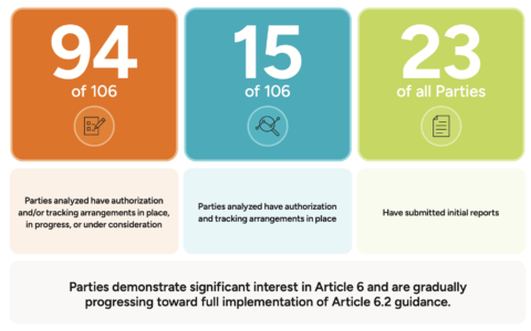 Displays key messages on "Current Implementation Status of Article 6.2 Guidance on Cooperative Approaches"