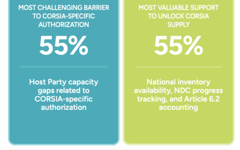 Displays key messages on "Private Sector and Organizational Perspectives on CORSIA Implementation"