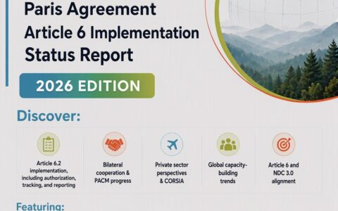 Flyer for a webinar on "Unpacking the Paris Agreement Article 6 Implementation Status Report 2026"
