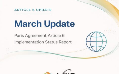 Announcement of the March update of the Paris Agreement Article 6 Implementation Status Report.