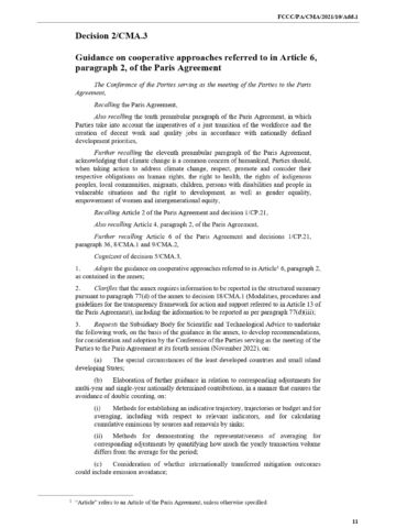 Decision 2 CMA 3 Guidance on cooperative approaches referred to in Article 6 paragraph 2 of the Paris Agreement