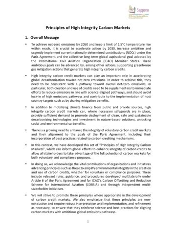 G7 Principles of High Integrity Carbon Markets